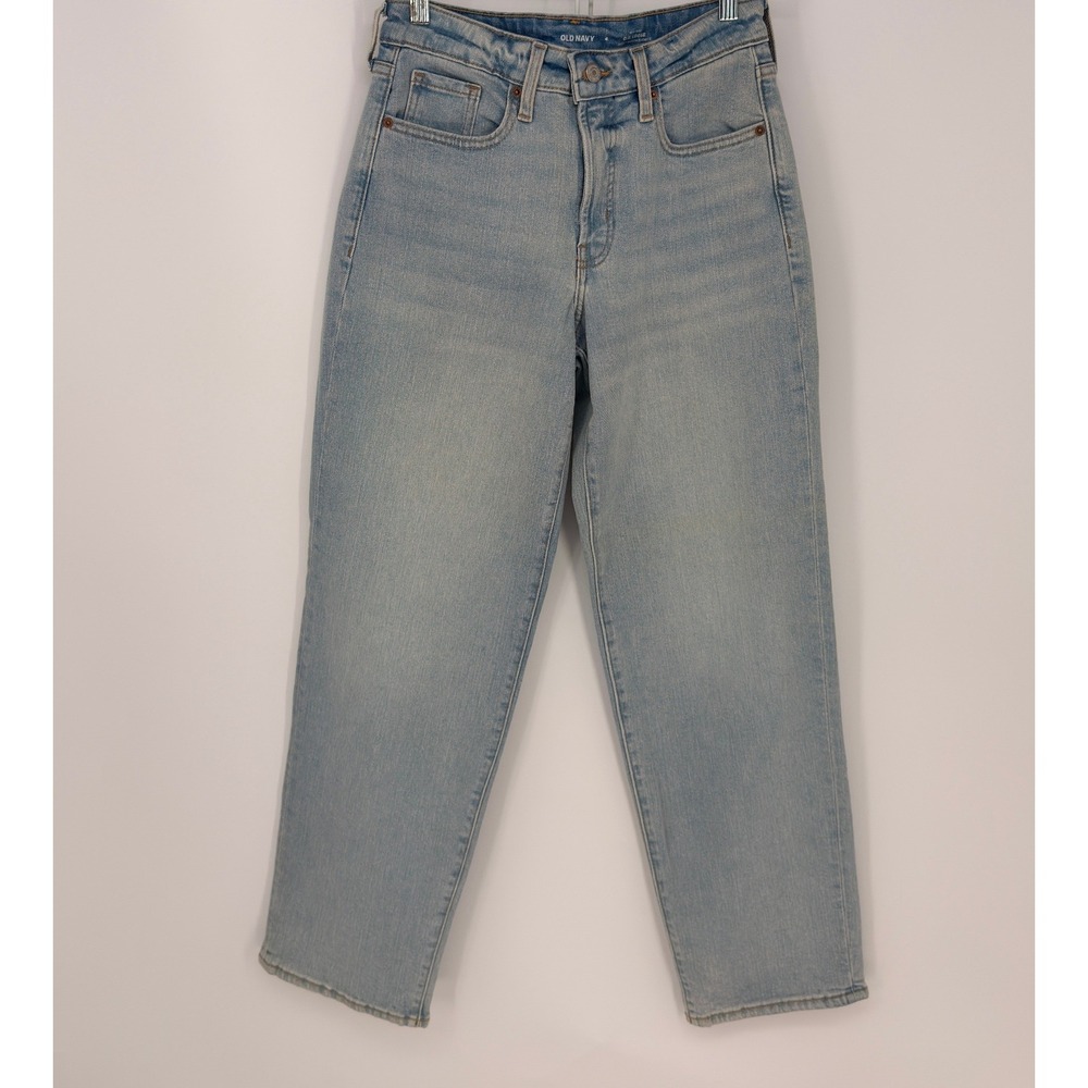 Old Navy O.G. Loose Jeans Womens 4 Light Wash High Rise Straight Denim 90s Mom